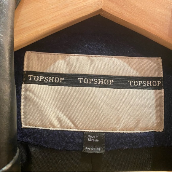 Top shop Coat with Leather Collar - Picture 6 of 6